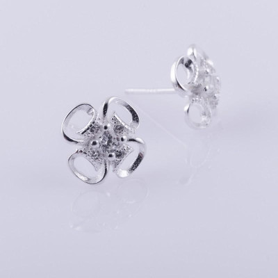 Bông tai bạc Ý 925 Huệ Ngân - Cỏ bốn lá may mắn RYE140776