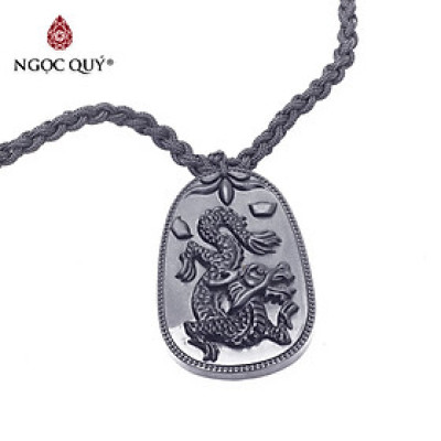 Mặt dây chuyền hình rồng đá thiền mệnh thủy, mộc - Ngọc Quý Gemstones