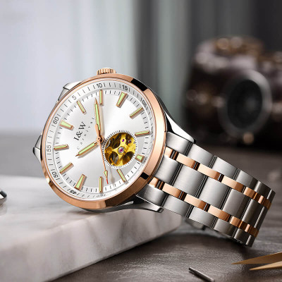 Đồng hồ nam chính hãng IW CARNIVAL IW590G-1 Kính sapphire ,chống xước,Chống nước ,Bảo hành 24 tháng,Máy cơ (Automatic),Dây kim loại thép không gỉ 316L,thiết kế lộ cơ 