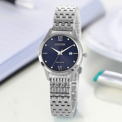 Đồng Hồ Nữ Citizen Dây Thép Không Gỉ EW2530-87L - Mặt Xanh