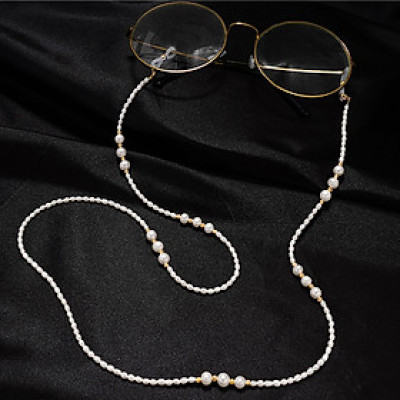 Phụ kiện kính chuỗi ngọc trai abs dây chuyền đeo cổ đeo kính cần kính râm kính thời trang đa phong cách nam và nữ
