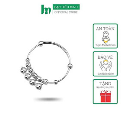 Lắc Tay Lắc Chân Trẻ Em Bạc Hiểu Minh LTE042 bầy khỉ con bạc ta