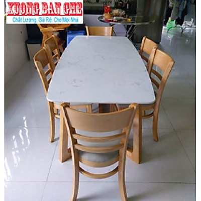 Free ship Bộ bàn ăn 6 ghế mặt đá ceramic :hcm biên hòa BD