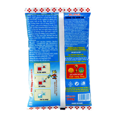 Combo 4 gói Bột thông tắc bồn cầu bể phốt Hando 300Gr