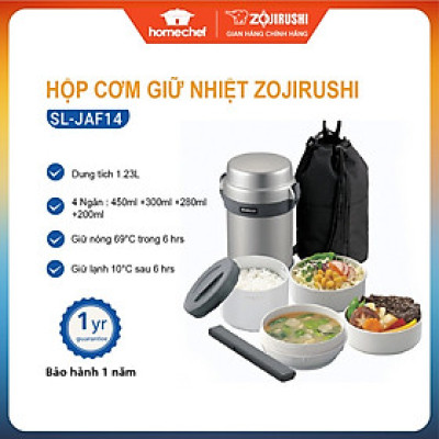Hộp cơm giữ nhiệt 4 ngăn Zojirushi SL-JAF14-SA - 1.27L