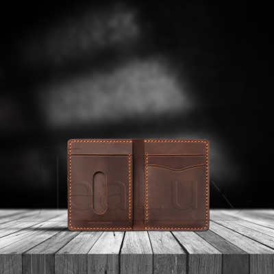 Ví Đứng Mini Da Sáp Handmade LEALUX Mini Handmade 5