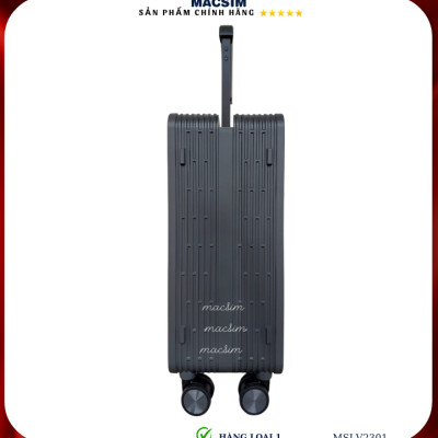 Vali cao cấp Macsim SMLV2301 cỡ 20 inch màu xám- Hàng loại 1