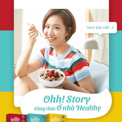 Combo 2 hộp Ngũ cốc giảm cân Ohh Granola - Supper Healthy, Supper Nutty 500gram