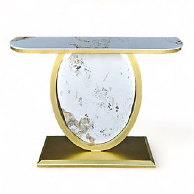 Bàn Console chân sắt mặt đá ceramic Juno sofa CSTCT065 120x30x85 cm