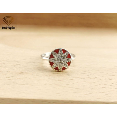 Nhẫn bạc 925 Huệ Ngân-Mặt Trời Tỏa Nắng Jz060