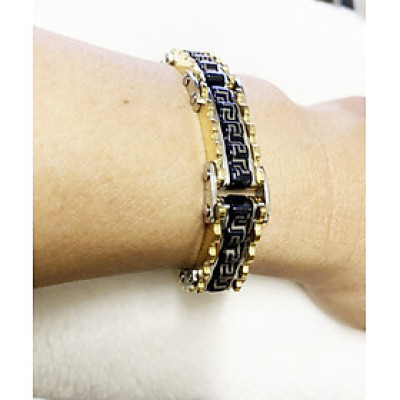 Lắc tay nam titan bảng bự - lắc tay xích nam bảng to - phong cách nam tính sang trọng - Lắc tay nam xích sang trọng