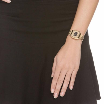 Đồng hồ nữ dây kim loại Casio LA680WGA-9BDF