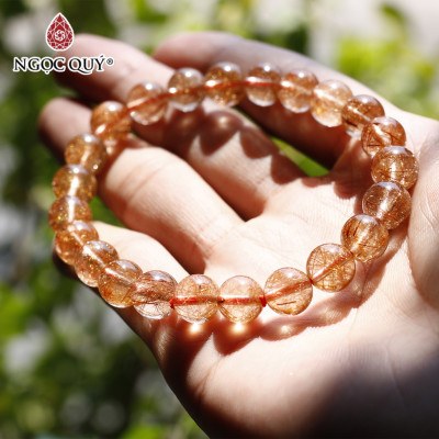 Vòng thạch anh tóc đỏ cam mệnh hỏa, thổ - Ngọc Quý Gemstones