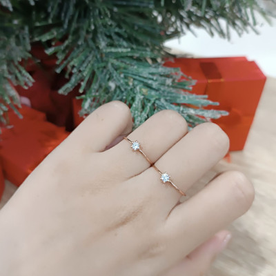 Nhẫn Vàng 14KR Đính Đá CZ (Birthstone Ring) - MOON Jewelry