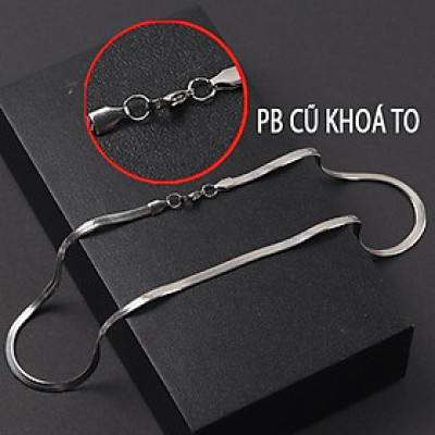 Dây chuyền nam nữ titan cao cấp đẹp sang trọng mì trangsucpt kích cỡ 4mm màu trắng PTDCNA43