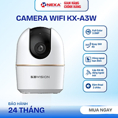[Tặng thẻ nhớ] Camera Wifi Thông Minh KBVISION KX-A3W Xoay 360 Độ, 3MP, Đàm Thoại 2 Chiều, Hàng Chính Hãng Bảo Hành 24 Tháng