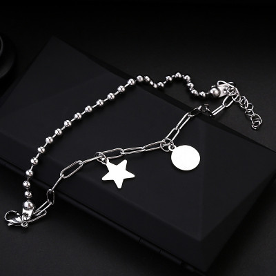 Vòng đeo tay mix sao và vòng tròn phong cách punk cá tính