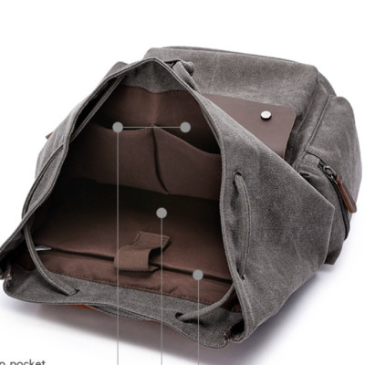 Balo nam vải canvas cao cấp phong cách mới 15,6"