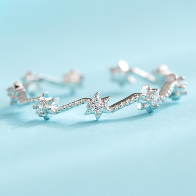 Nhẫn nữ S925 đính đá ngôi sao