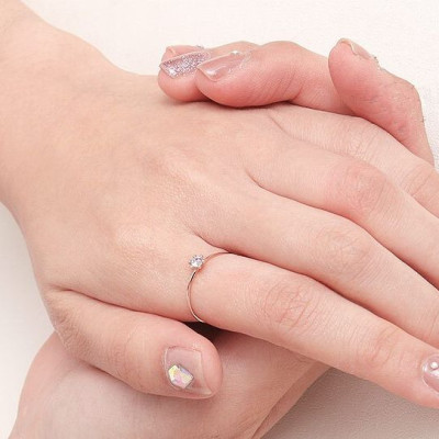 Nhẫn Vàng 14KR Đính Đá CZ (Birthstone Ring) - MOON Jewelry