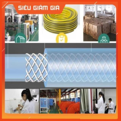 Bộ dây vòi xịt nước rửa xe, tưới cây . tăng áp 3 lần, loại 7m, 10m 206701-2 đầu đồng, cút, nối PE