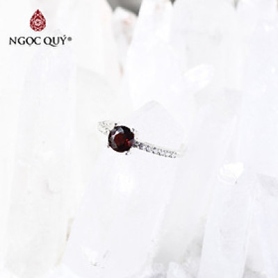 Nhẫn bạc nữ đá thiên nhiên - Ngọc Quý Gemstones - Garnet - Ni 19