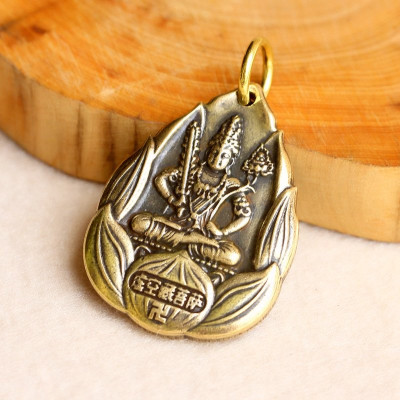 Dây chuyền mặt Phật Bản Mệnh hoa sen bằng đồng - MV02