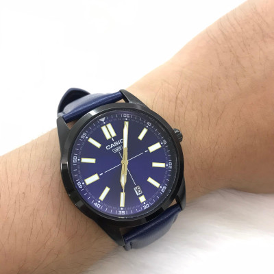 Đồng Hồ Nam Dây Da Casio Standard MTP-VD02BL-2EUDF Chính Hãng - MTP-VD02BL-2E