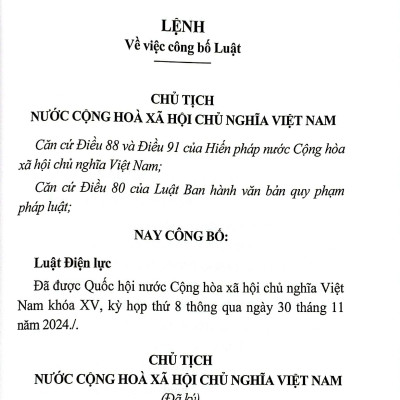Sách - Luật Điện Lực