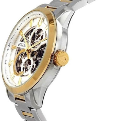 Đồng Hồ Nam Bulova Dây Thép Không Gỉ 98A214 - Mặt Trắng