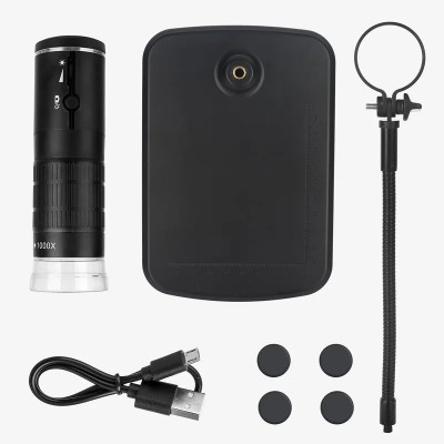 Quà Tặng Trị Giá 199K-Kính Hiển Vi WiFi F210 Phóng Đại 50x-1000x HD 1080P  Tương Thích HĐH Androdi-IOS Cảm Biến CMOS 2Megapixel 8 LED _ Hàng Chính Hãng 
