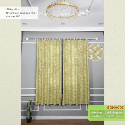 Rèm may sẵn  130x200cm các màu