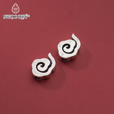 Charm bạc đám mây cân đẩu vân xỏ ngang - Ngọc Quý Gemstones