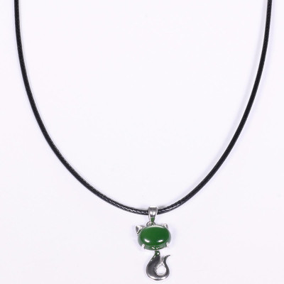 Mặt dây chuyền bạc hồ ly đá ngọc bích mệnh hỏa, mộc - Ngọc Quý Gemstones