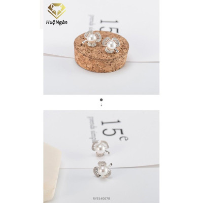 Bông tai bạc Ý 925 Huệ Ngân - Cỏ bá lá may mắn RYE140678
