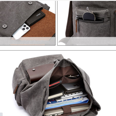 Balo nam vải canvas cao cấp phong cách mới 15,6"