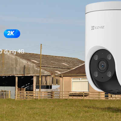 Camera Ezviz H8C 3MP dùng sim 4G, Cảnh báo AI, đàm thoại 2 chiều, Có màu ban đêm - hàng chính hãng