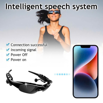 Kính Mát phân cực Thông Minh, kiêm Tai Nghe Bluetooth Không Dây Thể Thao Có Micro Cho Điện Thoại, Nghe Nhạc, Bảo Vệ Mắt