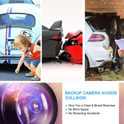 Camera Lùi Dành Cho Ô Tô Chống Nước 4 LED - Hàng Nhập Khẩu