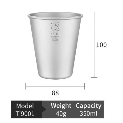 Cốc uống bia Titanium Keith Ti9001 350ml / Ti9002 450ml