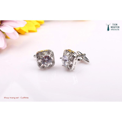 Khuy măng sét - Cufflinks Đính Ngọc pha lê