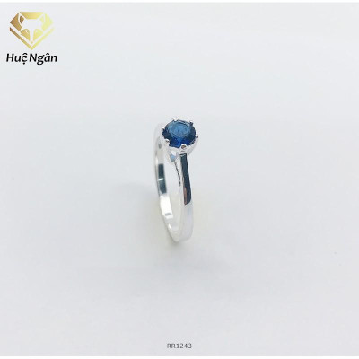 Nhẫn bạc 925 Huệ Ngân - 6 chấu trơn không đá RR1243