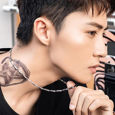 Dây chuyền nam titan cao cấp sang trọng inox thép không gỉ hỏa tiển trơn trangsucpt cỡ 2mm PTDCNA12