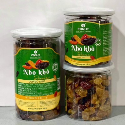 Nho Khô Chile 3 màu hộp 500gr