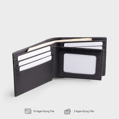 Ví nam da bò Trita ( Thời trang nam dáng ngang - Ví da RVN16 )