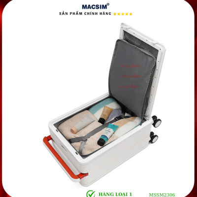 Vali cao cấp Macsim SMLV2306 cỡ 20 inch màu trắng - Hàng loại 1