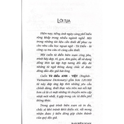 Từ Điển Anh Việt 120.000 Từ - Vanlangbooks