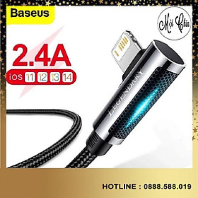 Cáp sạc  Baseus Legend Series Elbow Fast Charging Data Cable USB to iP ( 2.4A, 480Mbps ) -Hàng Chính Hãng