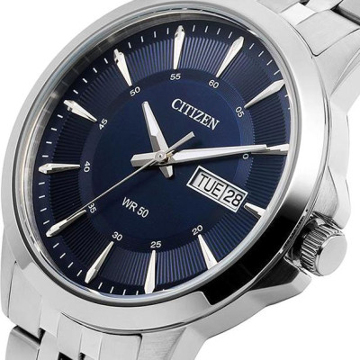 Đồng Hồ Nam Citizen Pin-Quartz Dây Thép Không Gỉ BF2011-51L - Mặt Xanh (41mm)