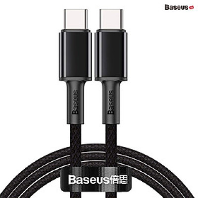 Cáp sạc nhanh siêu bền C to C Baseus High Density Braided PD 100W (5A/20V, E-marker Chip, Type C to Type C Fast Charging Data Cable) - Hàng chính hãng